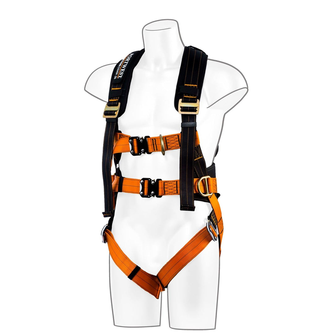 Portwest - Ultra 3 Point Full Body Fall Arrest Harness - Red - XL-2XL XL-XXL schwarz/orange, XL-XXL