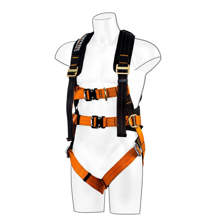 Portwest - Ultra 3 Point Full Body Fall Arrest Harness - Red - XL-2XL XL-XXL schwarz/orange, XL-XXL