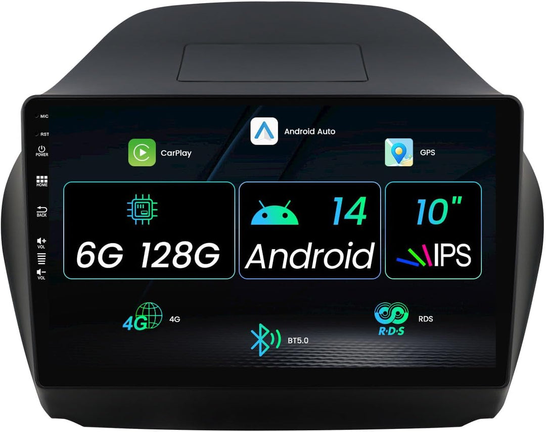 Android 12 Autoradio 10 Zoll Doppel Din Radio Für Hyundai Tucson 2 LM IX35 (2009-2015) mit GPS Navig