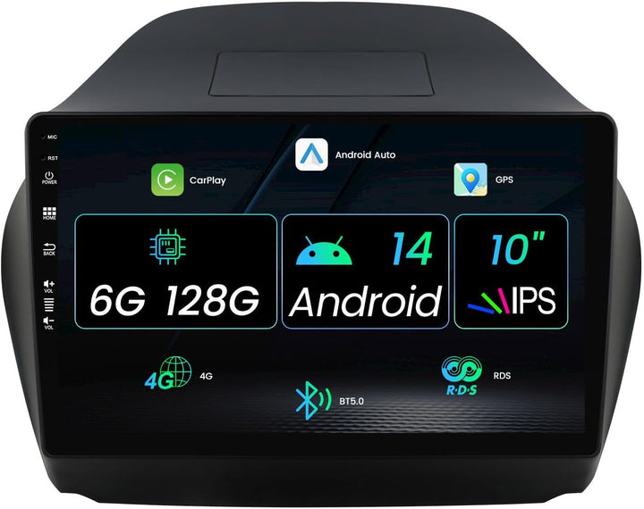 Android 12 Autoradio 10 Zoll Doppel Din Radio Für Hyundai Tucson 2 LM IX35 (2009-2015) mit GPS Navig