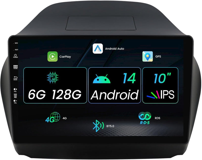Android 12 Autoradio 10 Zoll Doppel Din Radio Für Hyundai Tucson 2 LM IX35 (2009-2015) mit GPS Navig