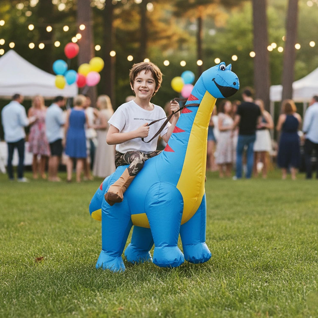 AirSuit® Aufblasbare Verkleidung Dinosaurier Diplodocus für Kinder | Grösse 120 bis 150cm | Aus sehr
