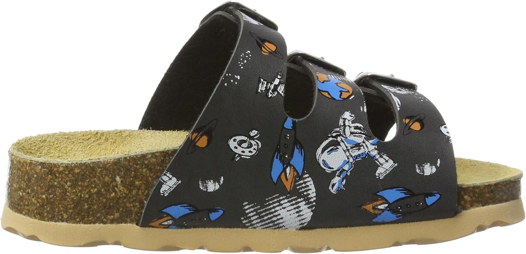 Superfit Jungen Fussbettpantoffel Pantoffeln 28 EU Grau Stone Multi 29, 28 EU Grau Stone Multi 29
