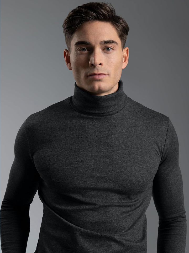 TRIGEMA Rollkragenshirt XS Anthrazit-melange, XS Anthrazit-melange