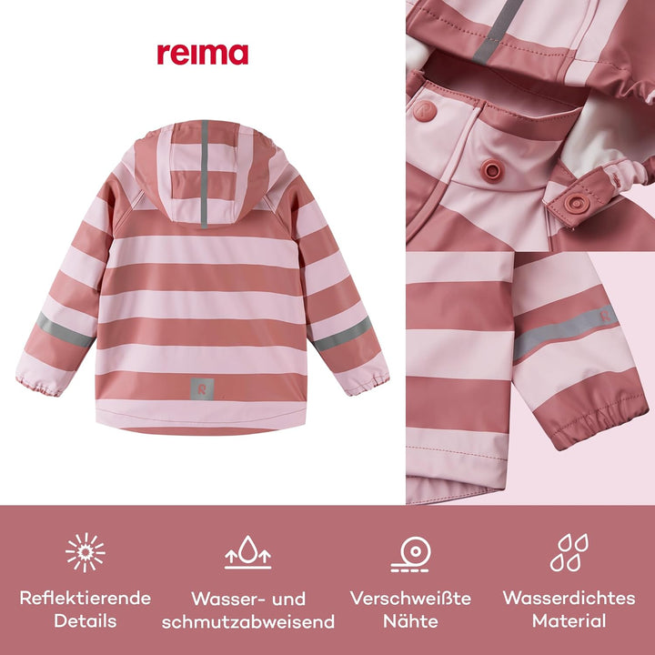 Reima - Vesi Regenjacke für Kinder - Wasserdichte Regenjacke für Jungen und Mädchen - verschweisste