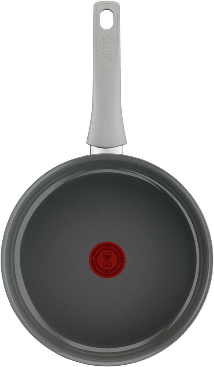 Tefal Renew On Schmorpfanne 24 cm, Antihaftbeschichtung, Keramik, Induktion, Thermo-Signal-Kochanzei