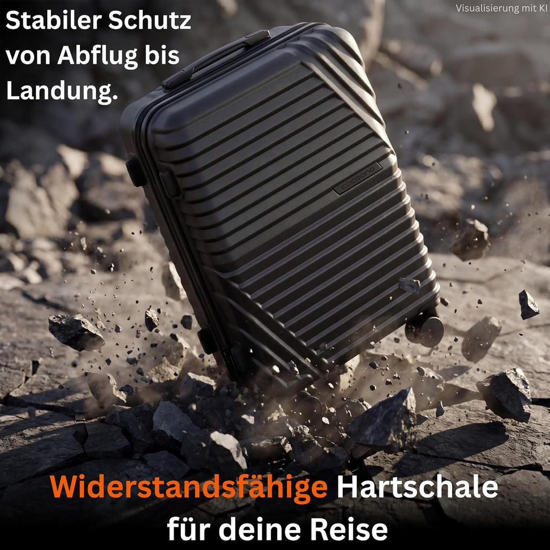 Premium Handgepäck Koffer 55x40x20cm - passend für Ryanair, Lufthansa, Eurowings und co. I 38L Handg