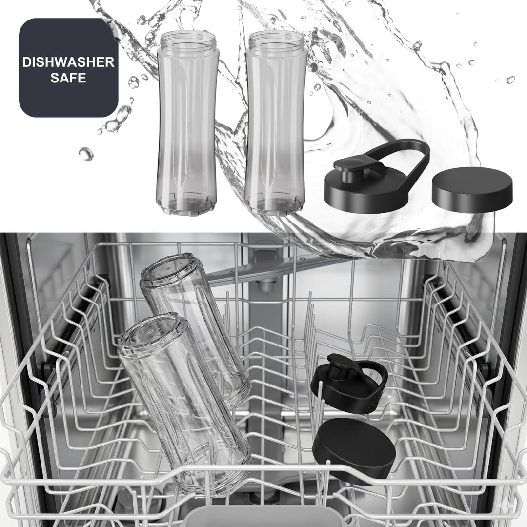 Black+Decker - Personal-Mixer 500W | 600 ml To-Go-Becher | 4x Edelstahlmesser 304 | Eis crushen | Sp