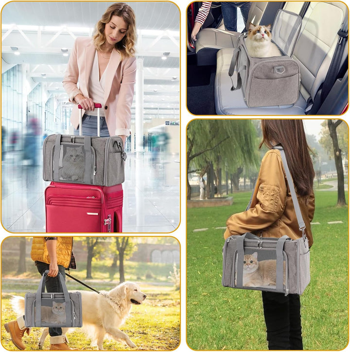 Transportbox Katze, Hundetragetasche Praktisch Und Sicher, Ideal Als Tragetasche Hund, Faltbare Trag