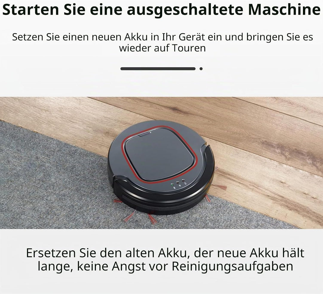 K KYUER 2000mAh Rechargable Saugroboter Akku für Severin Chill RB 7025 RB-7025 RB7022 RB7720 Robot V