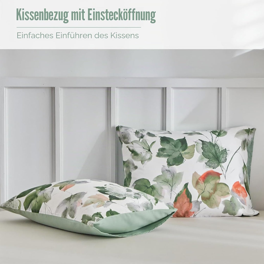 Lekesky Bettbezug für 180 cm breites Bett, mit Aquarellmuster, Mikrofaser, 3-teilig, Set aus 1 Bettd