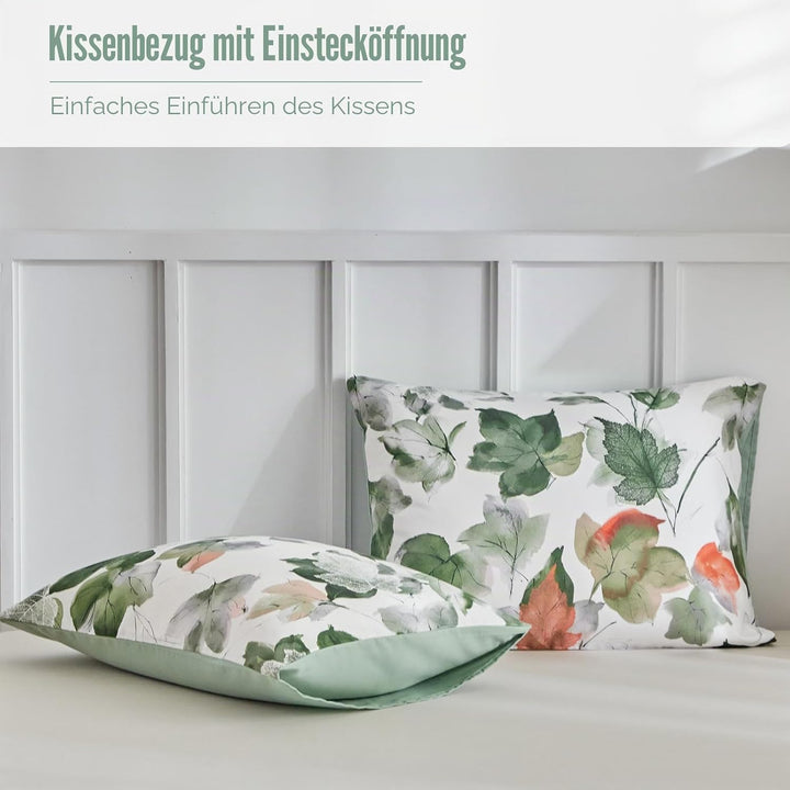 Lekesky Bettbezug für 180 cm breites Bett, mit Aquarellmuster, Mikrofaser, 3-teilig, Set aus 1 Bettd