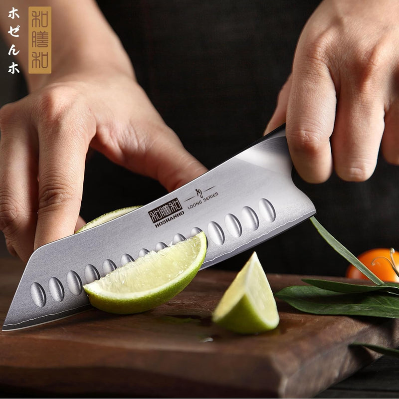 HOSHANHO Santoku Messer, Japanische Küchenmesser Kochmesser Profi Messer, AUS-10 Scharfe Messerkling
