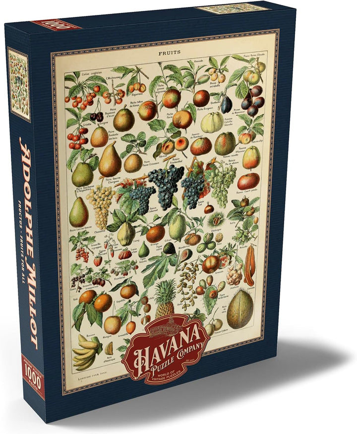 Fructus - Früchte für alle, Vintage Art Poster, Adolphe Millot - Premium 1000 Teile Puzzle - MyPuzzl