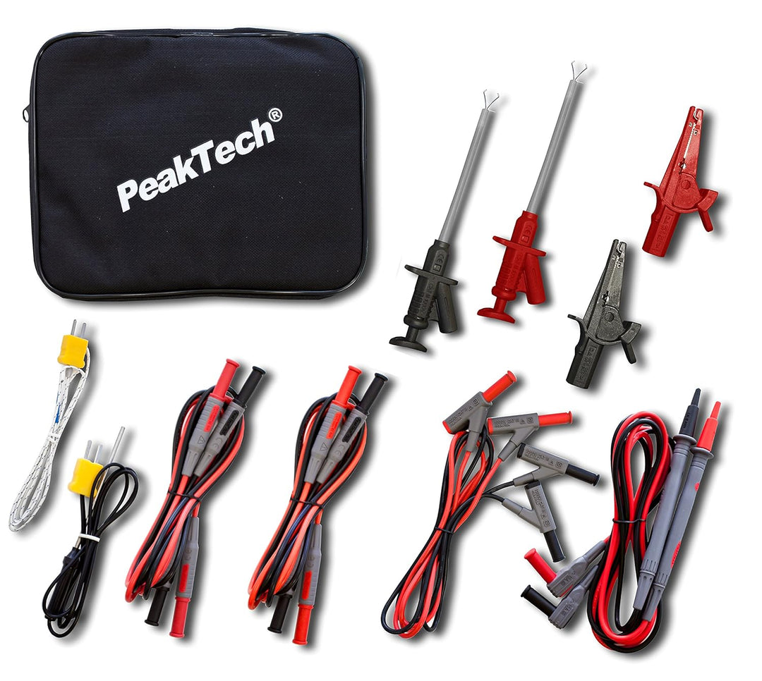 PeakTech 1400 Digital Oszilloskop, 2 Kanal, 5 MHz, 100 MS/s, USB Schnittstelle, PC Software, Schwarz