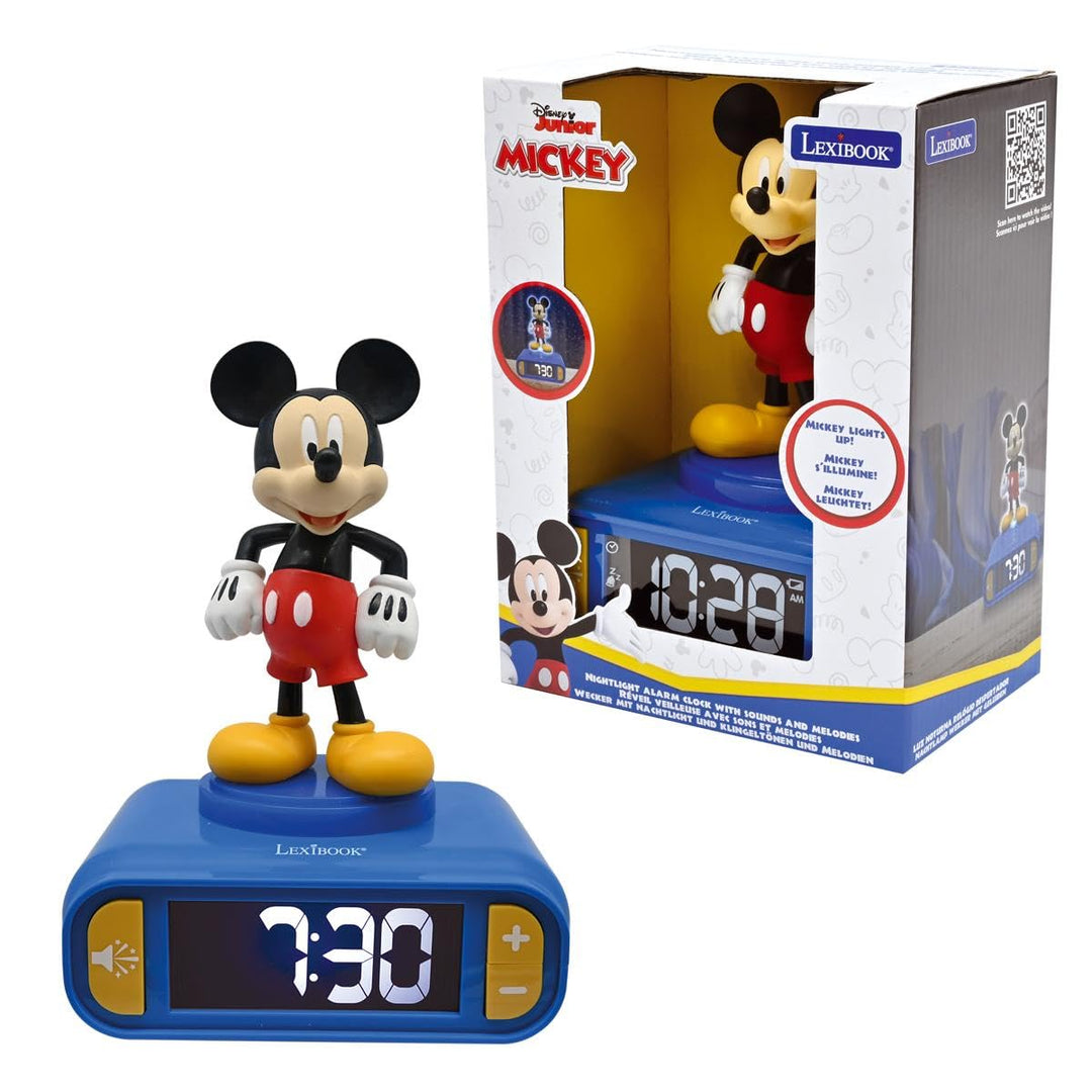 Lexibook, Disney Mickey, Mickey Nachtlichtwecker, Klänge und Melodien, LCD-Bildschirm mit Hintergrun