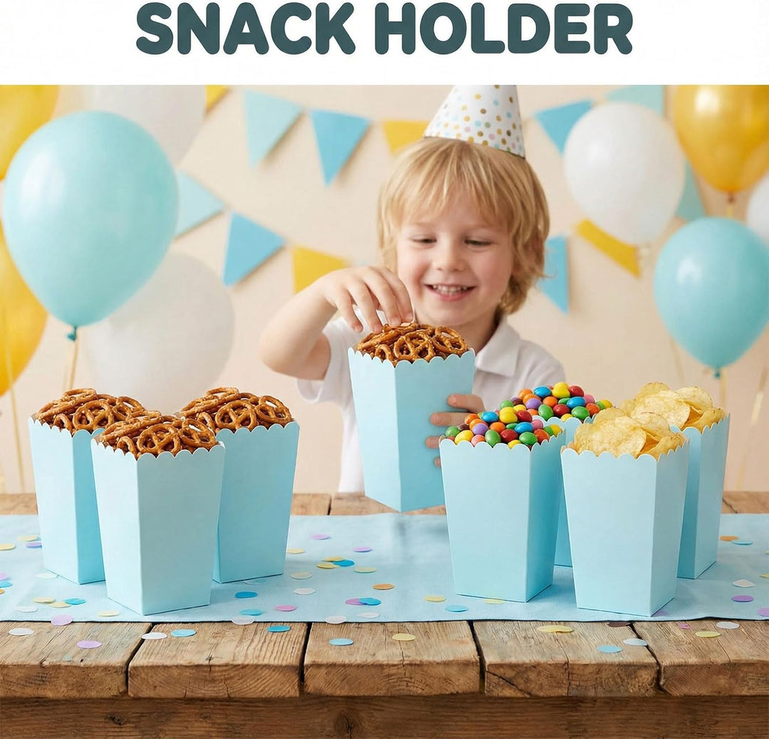 50 Stück Popcorn Boxen Klein,5 Farben 5.5x7.5x10.7cm Popcorn-Kartons,Süssigkeiten Behälter,popcorn T