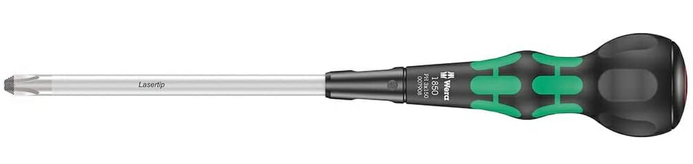 Wera 1850 PH 3 x 150 mm schwarz/grün Kugelgriff Kreuzschlitzschraubendreher 05007908001 Grün / Schwa
