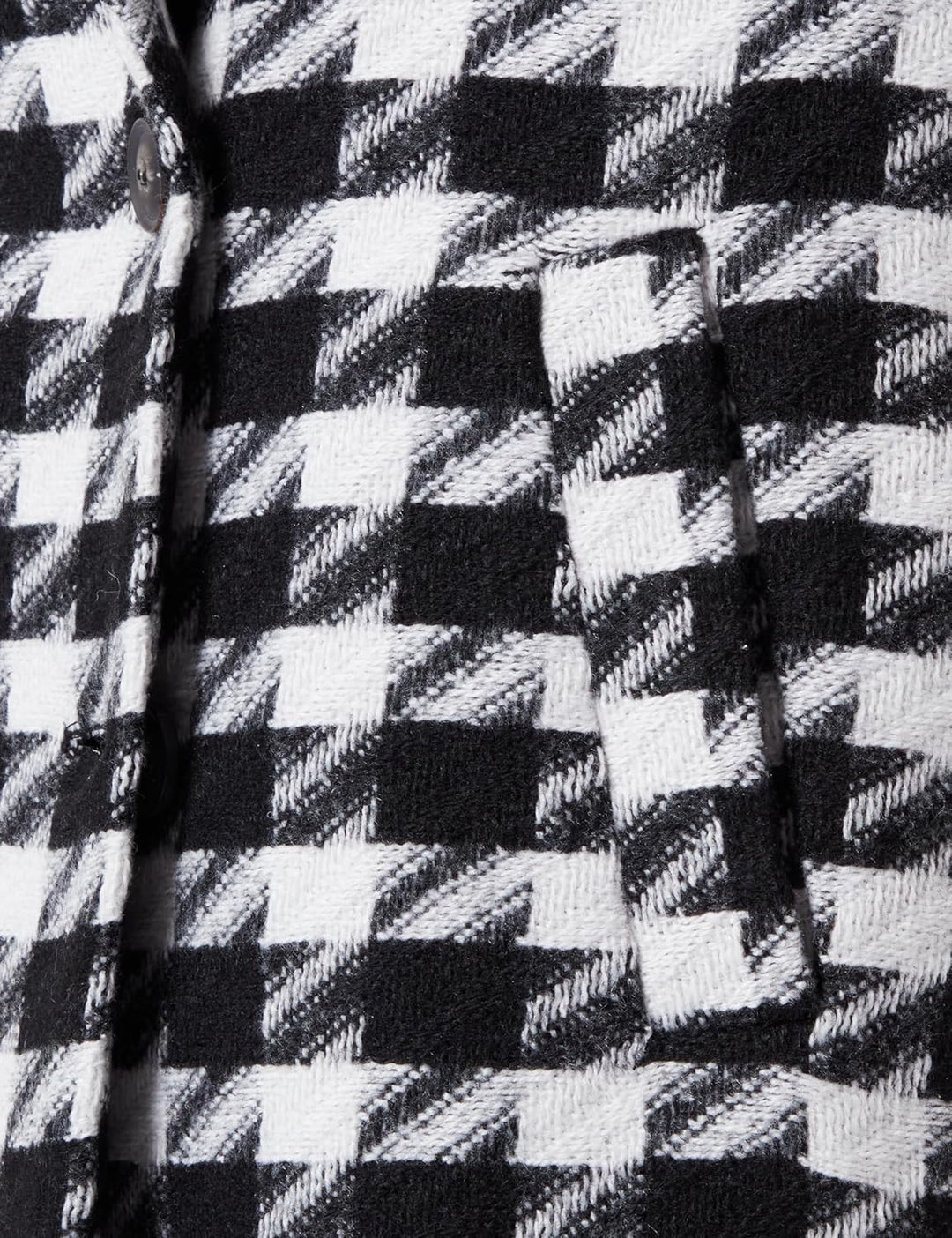 Vila Damen Vilunes L/S New Coat/Pb Kurzmantel 36 Black/Detail:white Houndstooth, 36 Black/Detail:whi