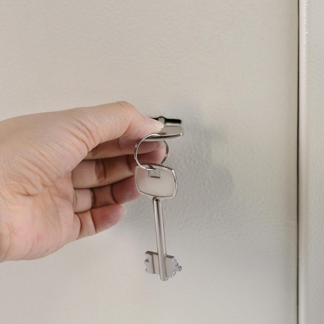 Safe Tresor Möbeltresor mit Doppelbartschloss & 2 Schlüssel, Wandtresor Wasserdicht feuerfest Stahls