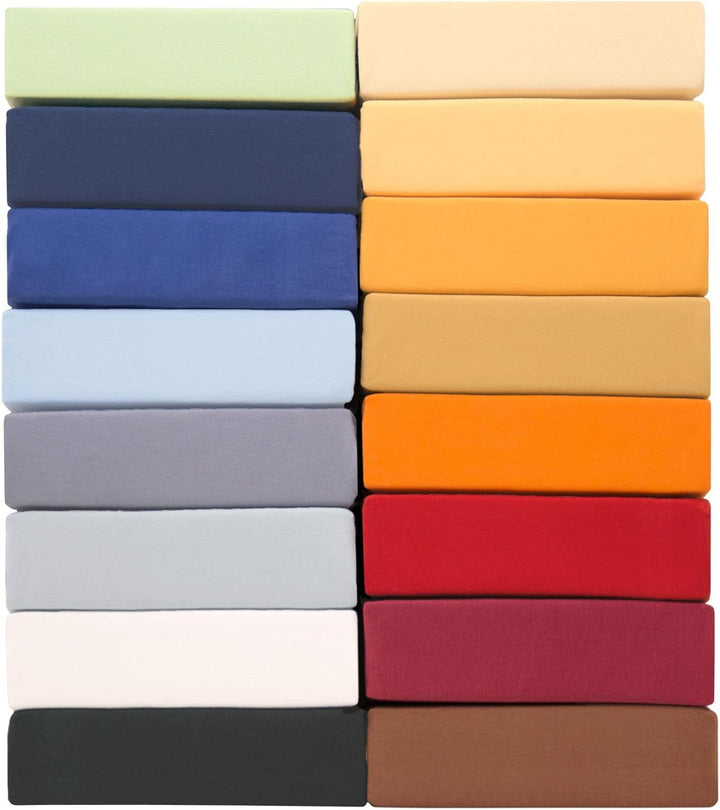 aqua-textil Premium Spannbettlaken 180x200-200x220 cm Silber grau Baumwolle Bettlaken Betttuch Elast
