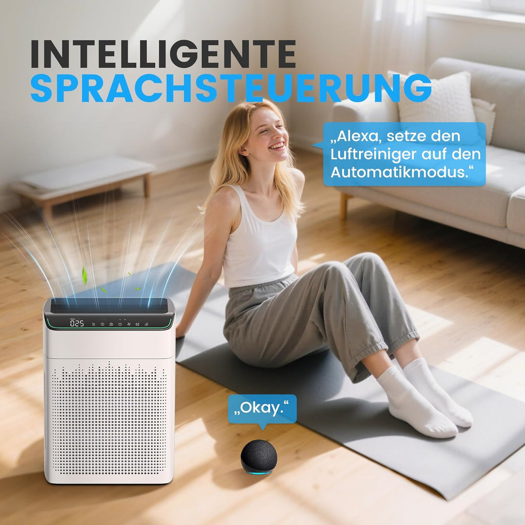 Luftreiniger Allergiker für Wohnung Raucherzimmer, Air purifier, CADR 340m³/h für 157㎡ Raucherzimmer
