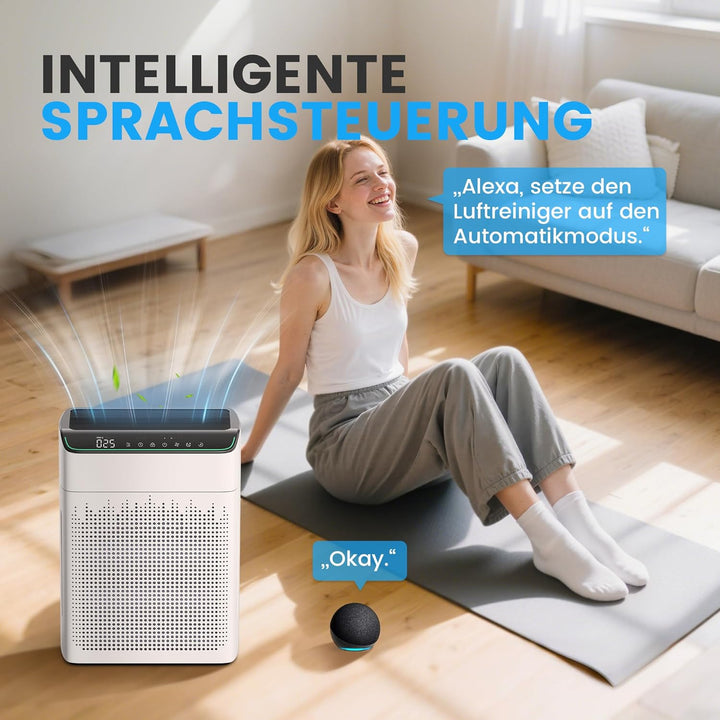 Luftreiniger Allergiker für Wohnung Raucherzimmer, Air purifier, CADR 340m³/h für 157㎡ Raucherzimmer