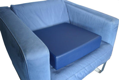 LUplus XL Orthopädische Sitzerhöhung 43x43x Höhe 10 cm Skai, DKL-blau