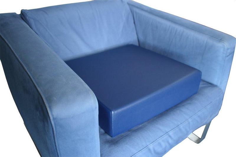 LUplus XL Orthopädische Sitzerhöhung 43x43x Höhe 10 cm Skai, DKL-blau