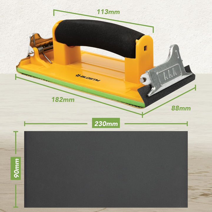 BLOSTM Schleifpapier-Sortiment mit Schleifklotz – Körnung 120 bis 7000, 48 Stück, Grob bis Fein Schl