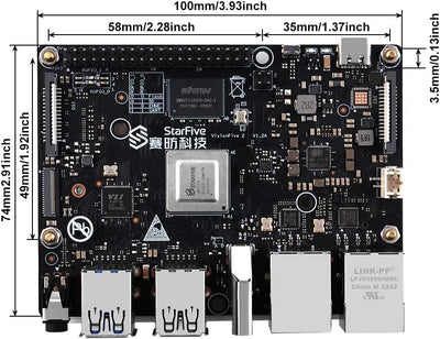 GeeekPi VisionFive2 8GB Starter Kit,VisionFive2 RISC-V Single Board Computer,StarFive JH7110 Process