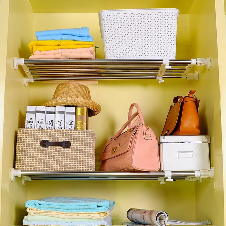 BAOYOUNI Einstellbare Einlegeböden Schrankregal Einstellbare Lagerregal Separator Kleiderschrank Sch