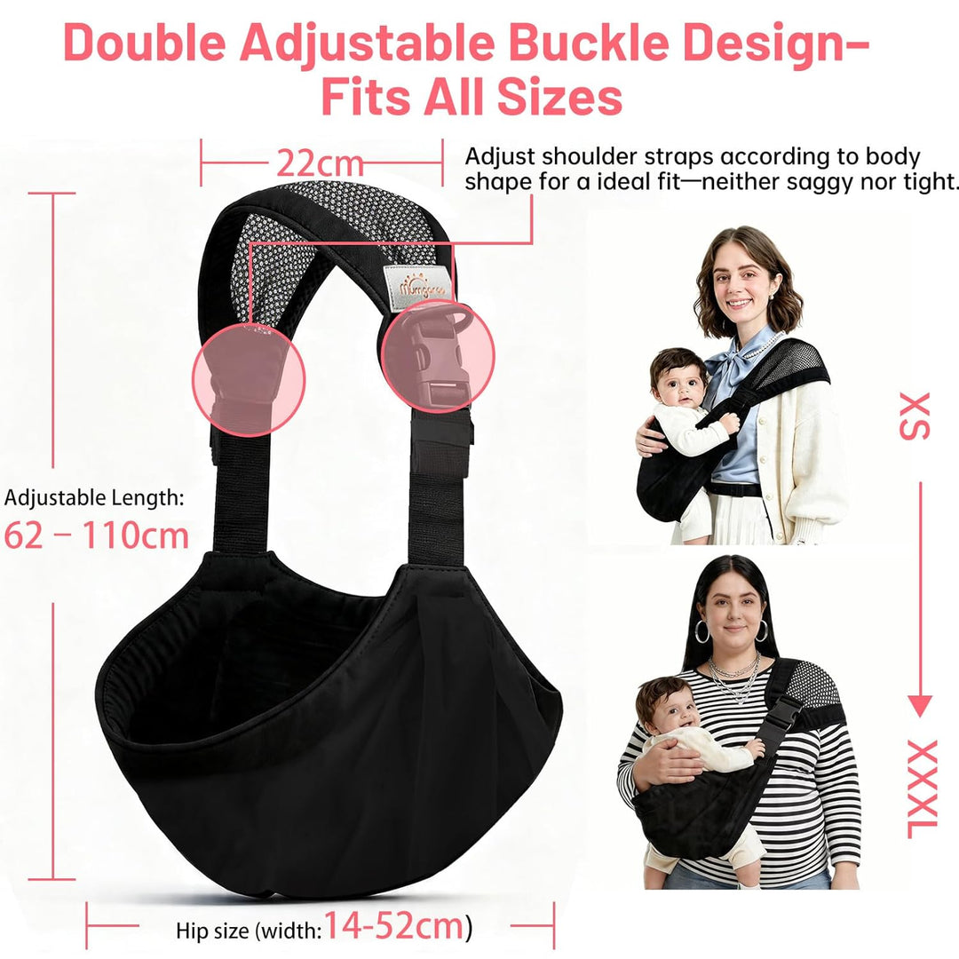 Hüfttrage Baby, Ergonomischer Babytrage Verbesserter-Verbreiterter Tragriemen, Eitentrage Erweiterba
