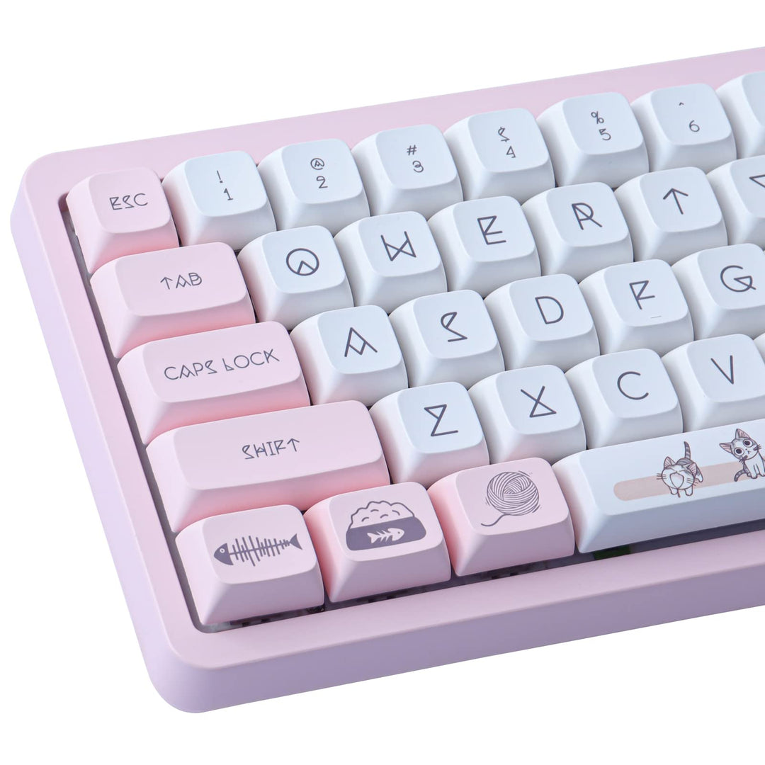 Sunzit XDA Keycaps PBT-Tastenkappen 136 Tasten Farbsublimation für MX-Schalter ISO/ANSI-Layout Mecha