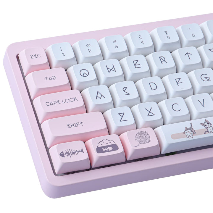Sunzit XDA Keycaps PBT-Tastenkappen 136 Tasten Farbsublimation für MX-Schalter ISO/ANSI-Layout Mecha