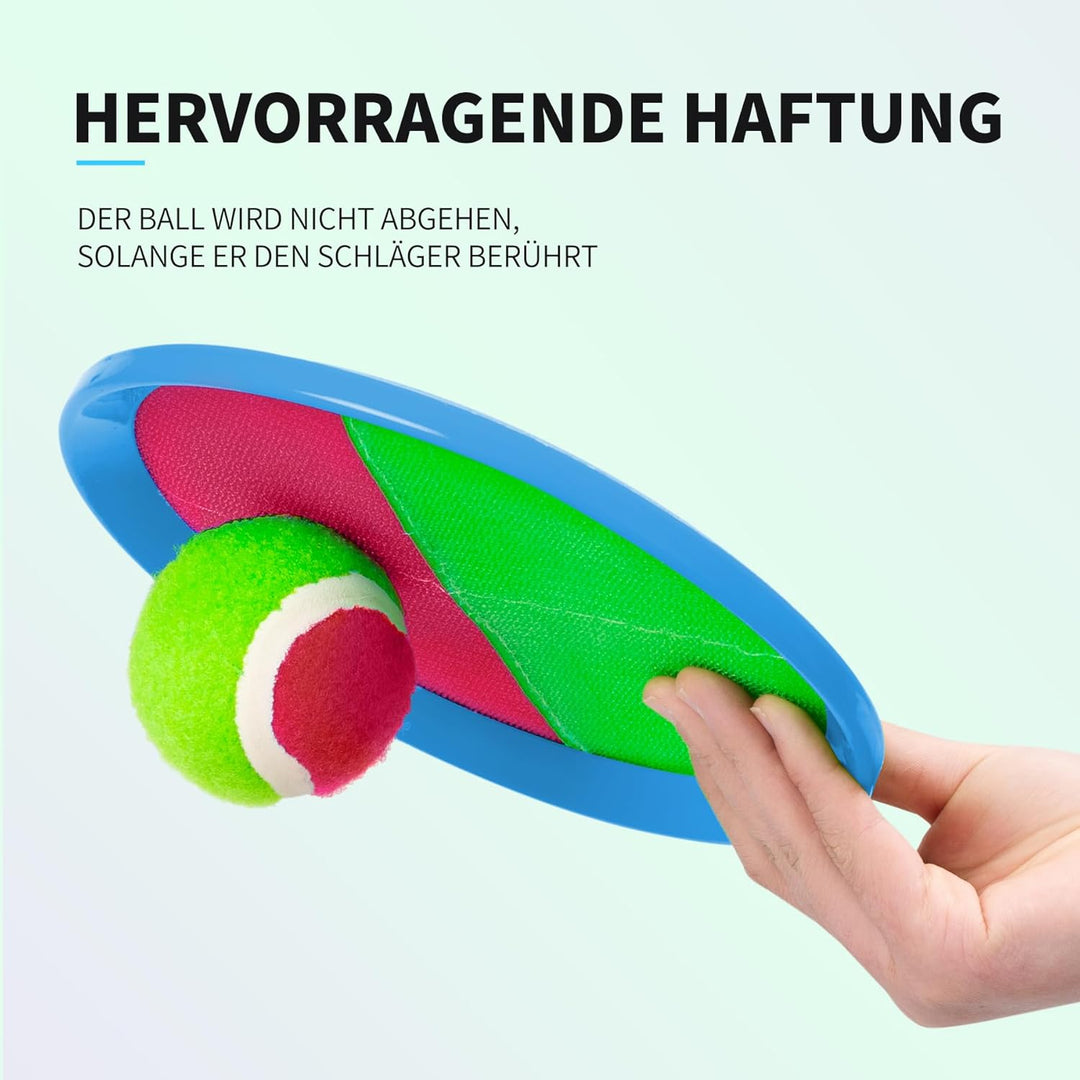 U&C Planet Beachball Set Strandtennis Set Paddle Ball Spiel Klettballspiel Strandschlägerset für Kin