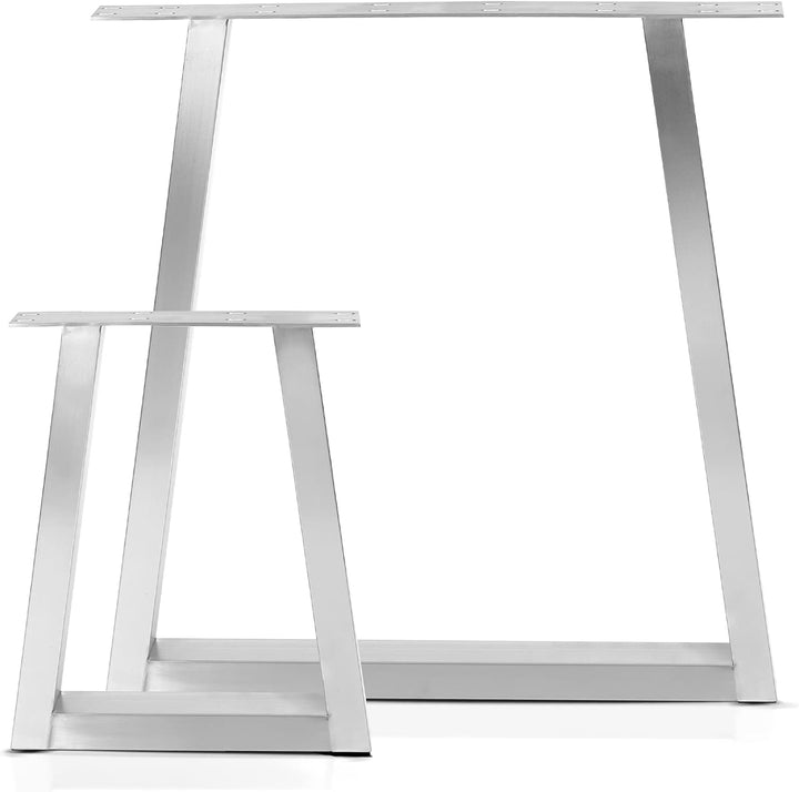 mina concept 11-1 Tischkufen Edelstahl – Tischgestell Trapez-förmig – Aussenmasse 70 x 72 cm – Profi