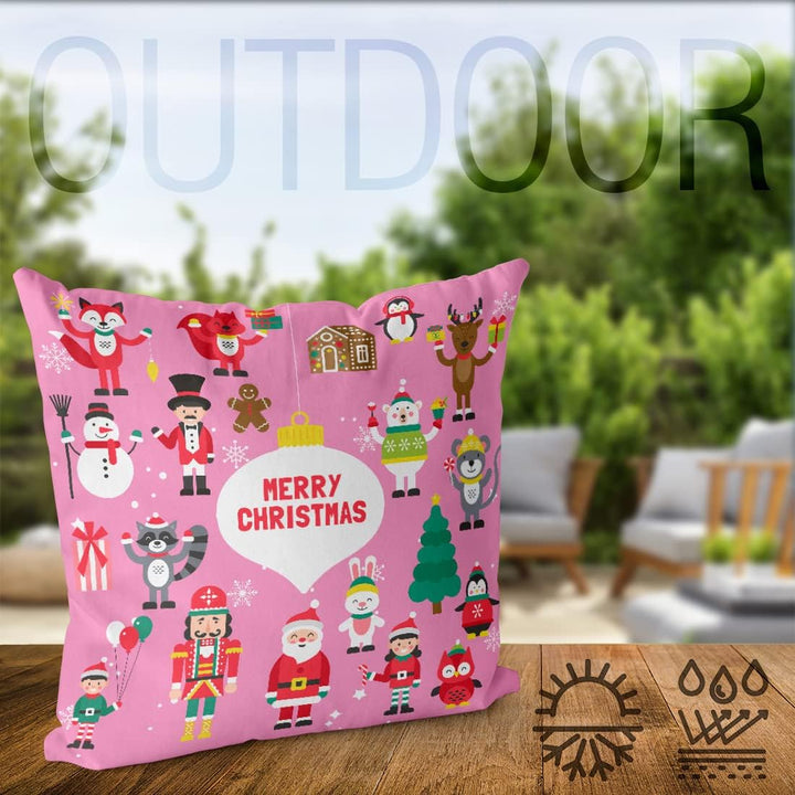 VOID Tiere Spielzeug Deko rosa Kissenbezug Kissenhülle Sofakissen Kissen Deko Weihnachten Winter Wei