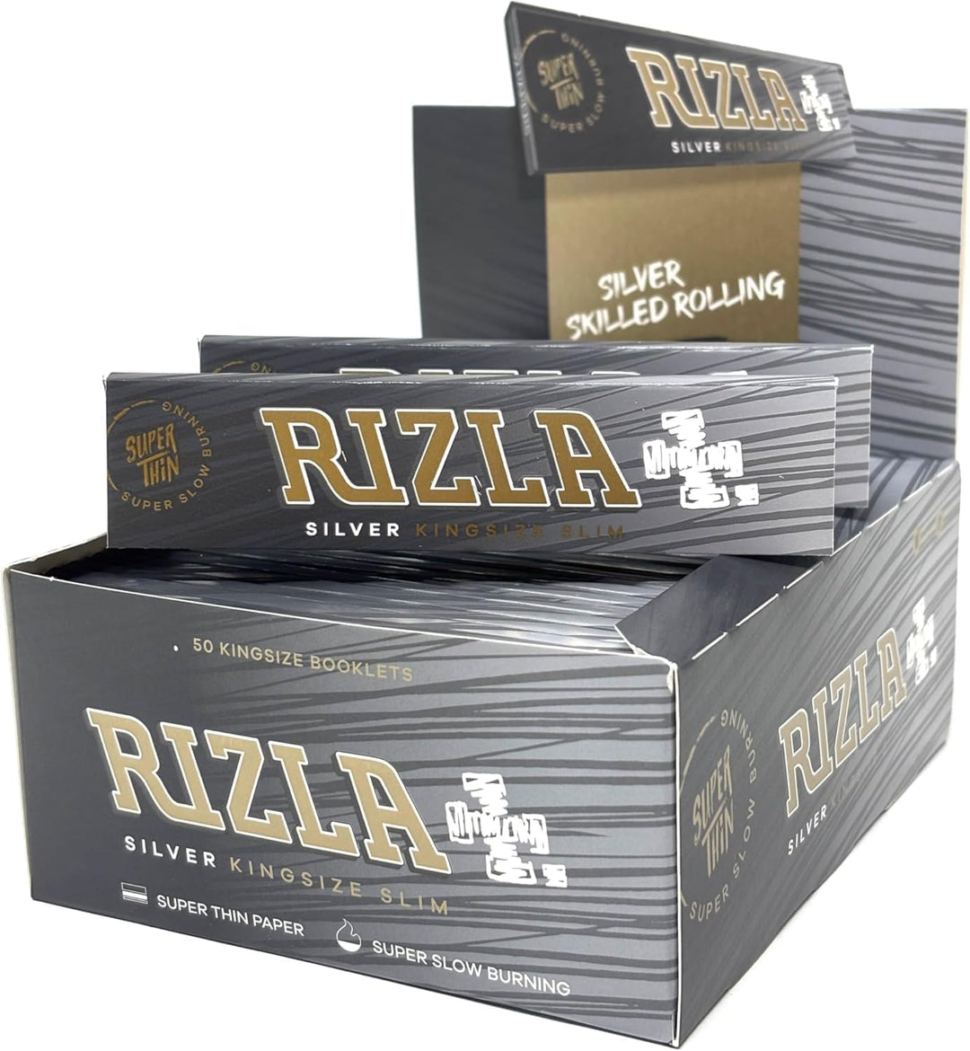 RIZLA CARTINE KING SIZE SLIM SILVER - 50 LIBRETTI 1 Neu und original verpackt, 1 Neu und original ve