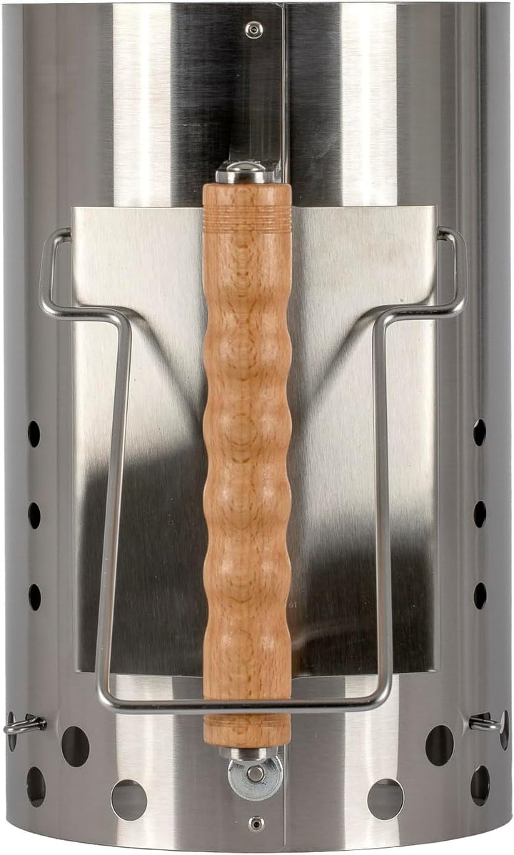 Petromax Anzündkamin XL aus Edelstahl – 6,5 l für Holzkohle &amp; Briketts BBQ! | Optimale Luftzufuhr fü