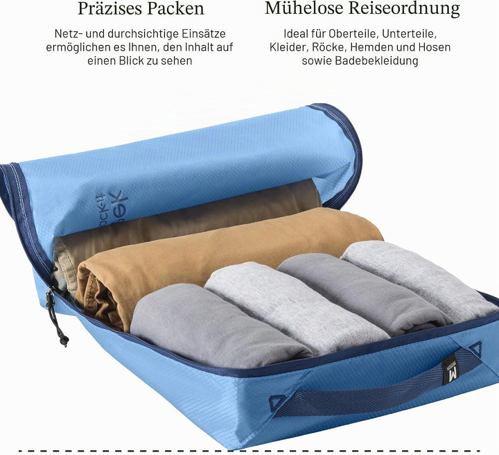 Eagle Creek Pack-It Starter Set I Garment Folder L &amp; 2 Packwürfel S+M I Knitterfrei &amp; Kofferorganisa
