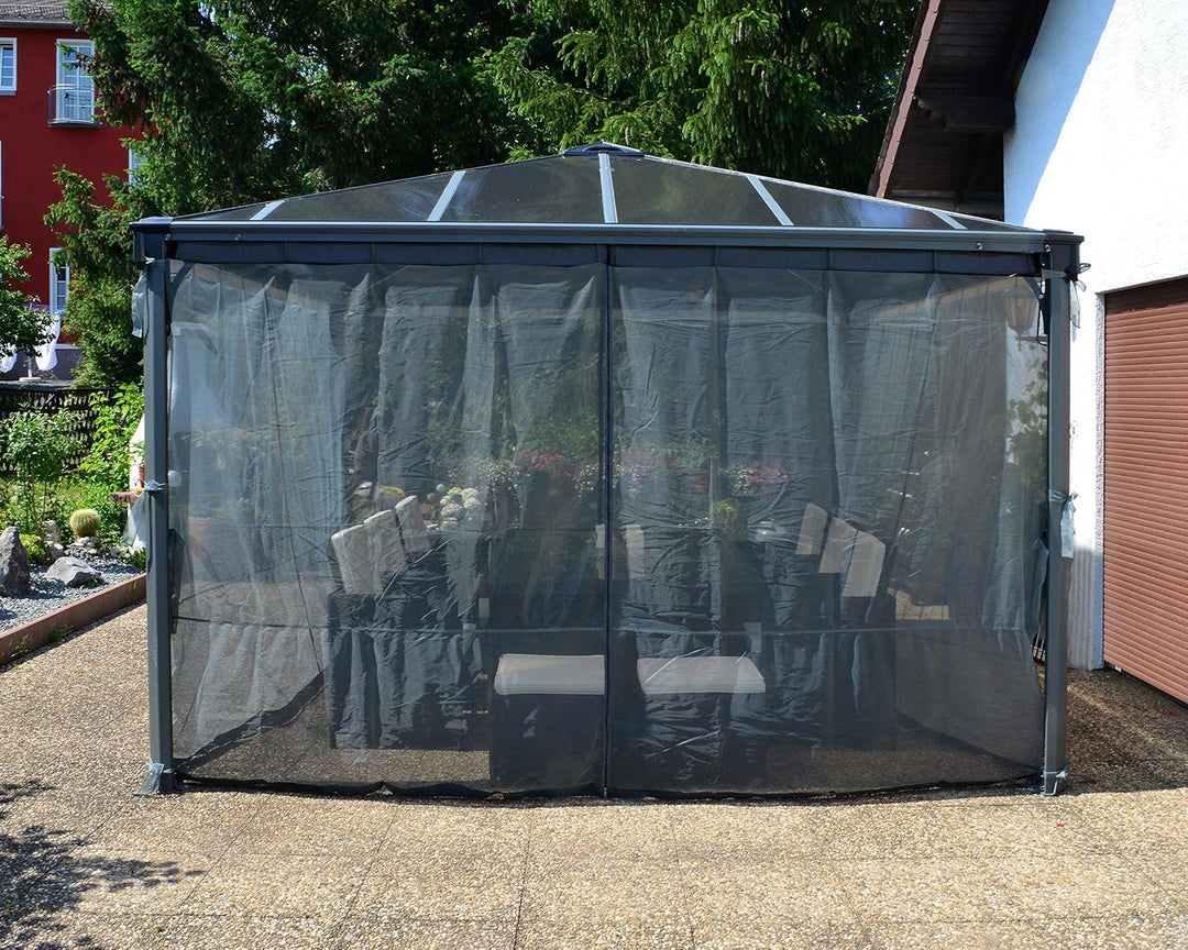 Palram Canopia Palermo 3000, 3600 Mosquito net Gartenpavillon Zubehör, grau, 1 x 360 x 217 cm