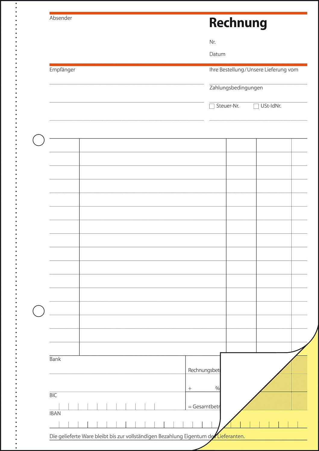 SIGEL SD031/10 Rechnungen, A5, 2x40 Blatt, selbstdurchschreibend, 10er Pack