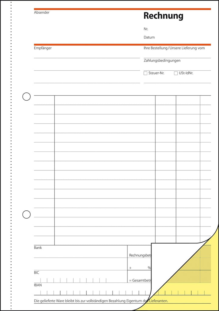 SIGEL SD031/10 Rechnungen, A5, 2x40 Blatt, selbstdurchschreibend, 10er Pack