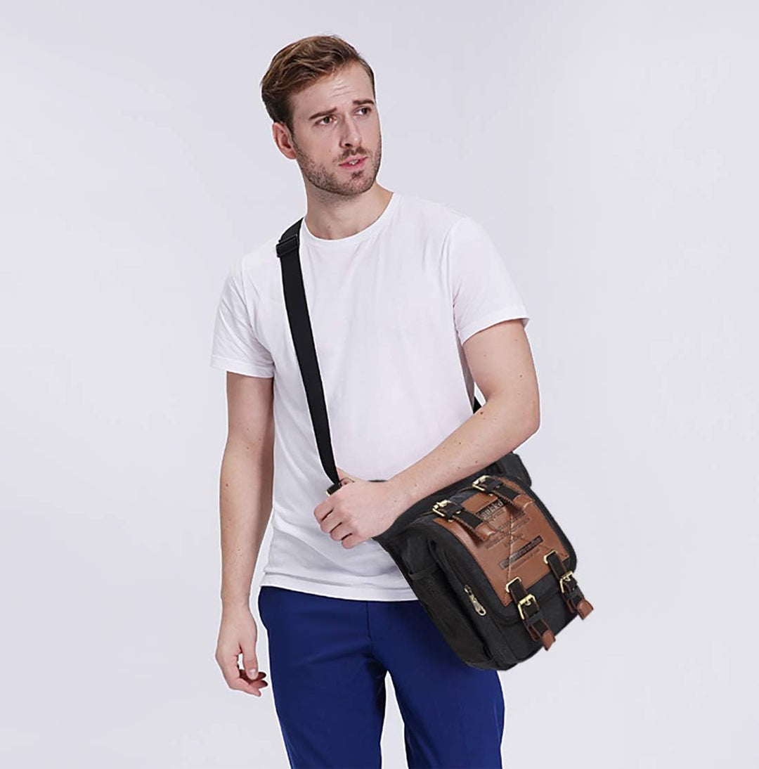 FANDARE Vintage Rucksack Sling Bag Umhängetasche Messenger Tasche Schultertasche Reisen Klein Crossb