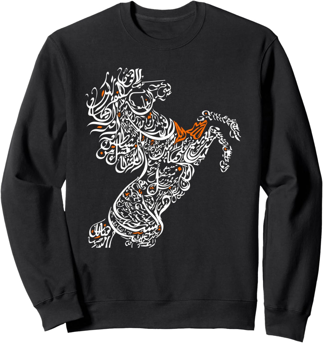 Arabische Kalligraphie Arabischer Pferdebesitzer Sweatshirt