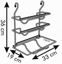 Tescoma Spender 3 Plätze cm 33 Monti, Kunststoff, Sortiert, 33 x 10.3 x 33.5 cm