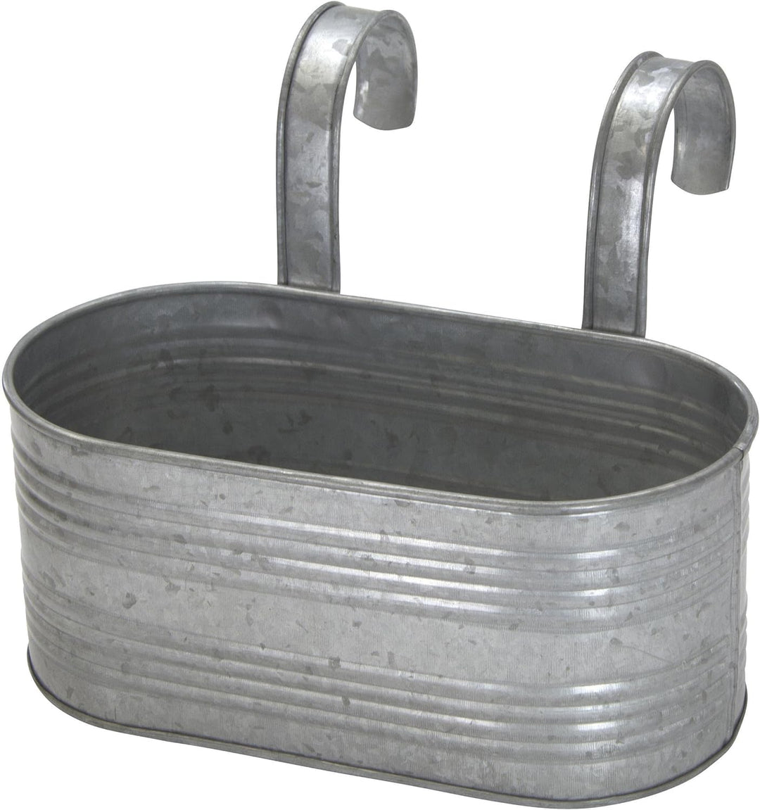 DARO DEKO Balkonkasten mit Henkel verzinkt - 3er Set - Balkonhänger Balkontopf, 3er Set