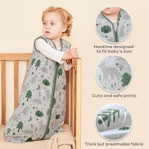 Yoofoss Baby Schlafsack Winter 100% Baumwolle 2.5 TOG Warm Baby Winterschlafsack Herbst Weich Babysc