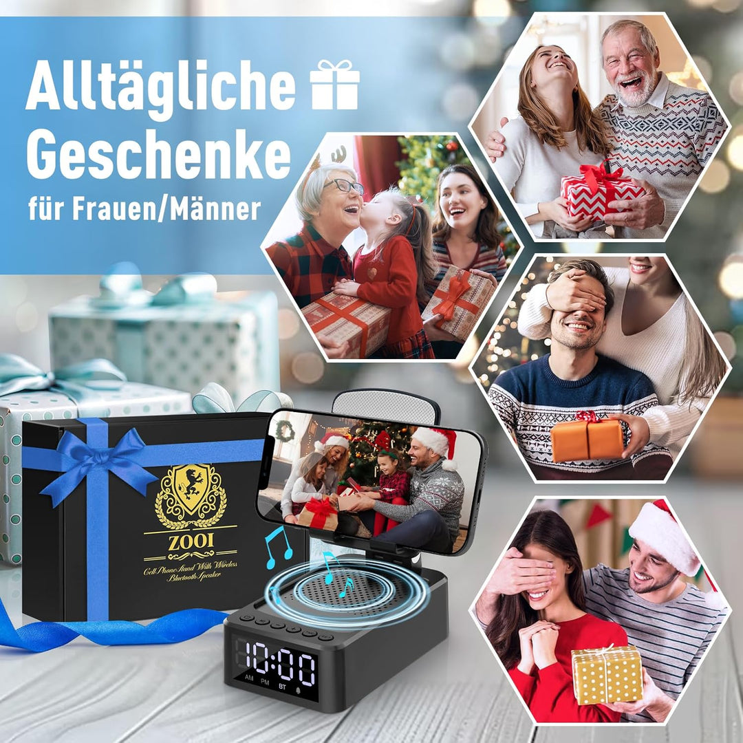 ZOOI Geschenke für Männer Weihnachten Geschenke für Papa, Bluetooth Lautsprecher mit Handyständer, G